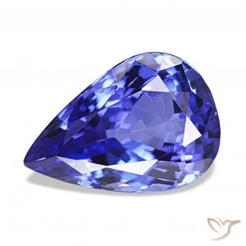 4.52ct Viola Blu Tanzanite, Forma a pera, IF