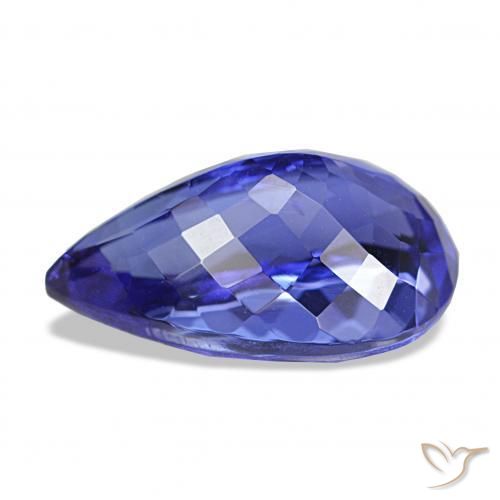 Tanzanite Viola Blu naturale da 4.38 ct, Forma a pera, VVS