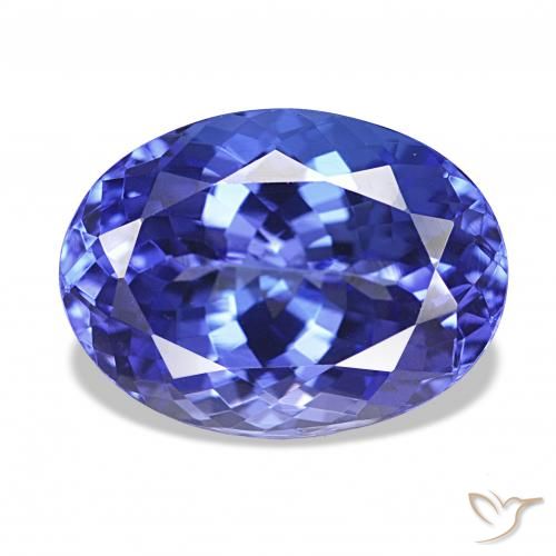 Tanzanite Blu viola intenso naturale da 4.75 ct, Ovale, VVS