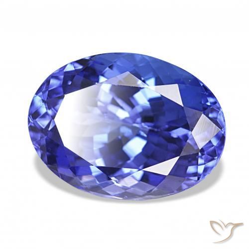 Tanzanite Blu viola intenso naturale da 4.75 ct, Ovale, VVS