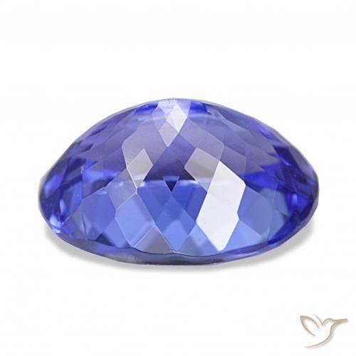 Tanzanite Blu viola intenso naturale da 4.75 ct, Ovale, VVS