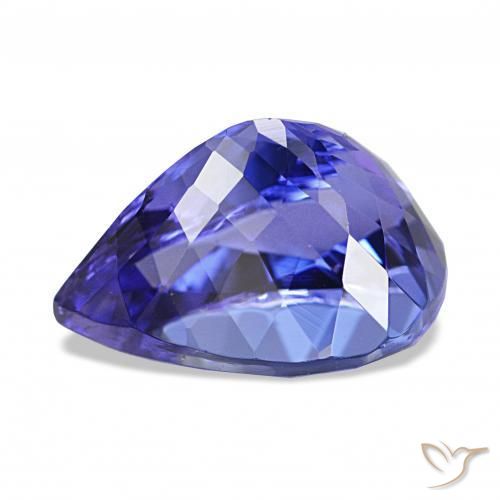 Tanzanite Viola Blu naturale da 4.43 ct, Forma a pera, IF
