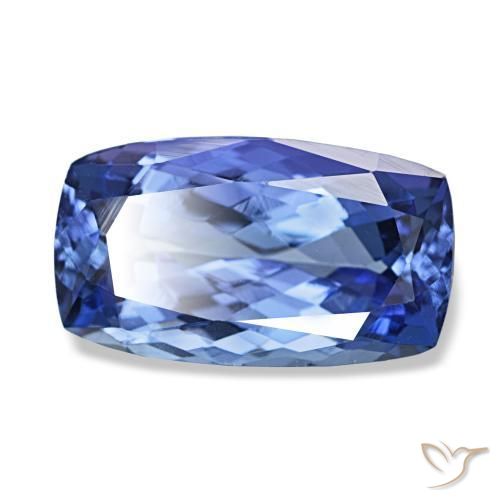 Tanzanite naturale blu da 3,62 ct, taglio a cuscino, VVS-VS