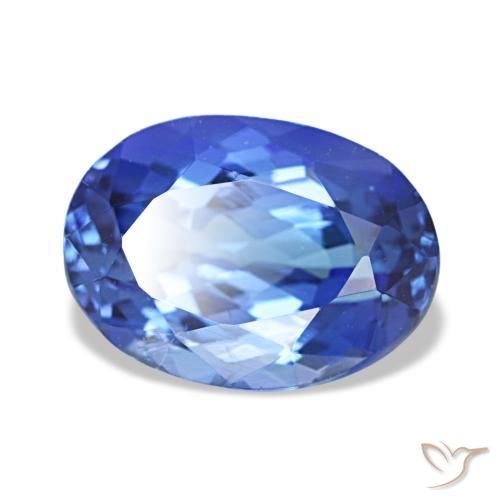 Tanzanite naturale blu da 2,21 ct, taglio ovale, VVS-VS