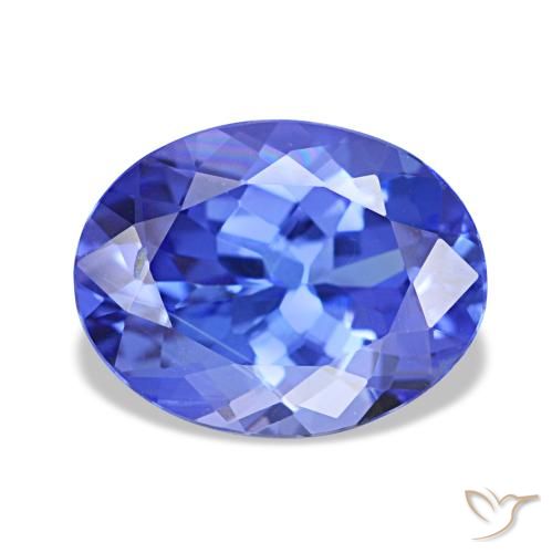 Tanzanite naturale blu da 1,83 ct, taglio ovale, VVS