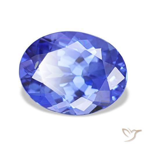 Tanzanite naturale blu da 1,83 ct, taglio ovale, VVS