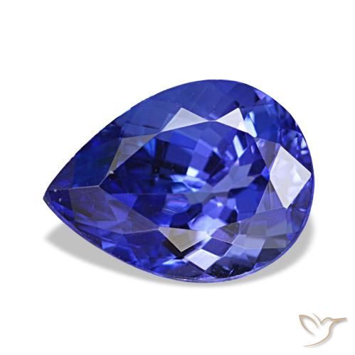 Tanzanite naturale blu da 2,45 ct, taglio a pera, VVS