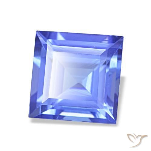 Tanzanite naturale blu da 1,63 ct, quadrato, VVS