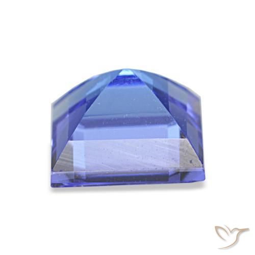 Tanzanite naturale blu da 1,63 ct, quadrato, VVS