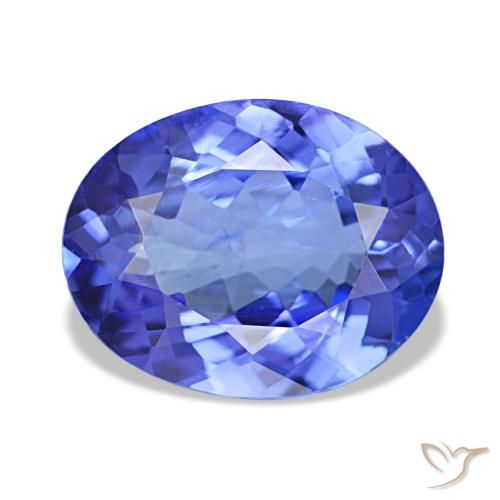 Tanzanite naturale blu da 2,24 ct, taglio ovale, VVS