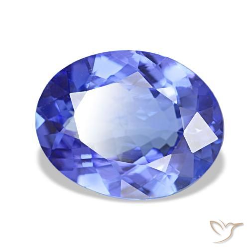 Tanzanite naturale blu da 2,24 ct, taglio ovale, VVS