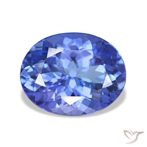 Tanzanite naturale blu da 2,18 ct, taglio ovale, VVS