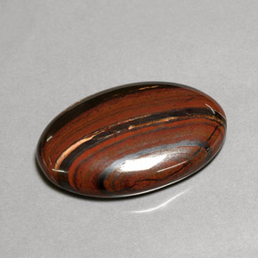 Tiger's eye matrix naturale multicolore da 35,01 ct, taglio ovale, opaco