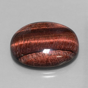 Tiger's eye matrix naturale multicolore da 40,06 ct, taglio ovale, opaco