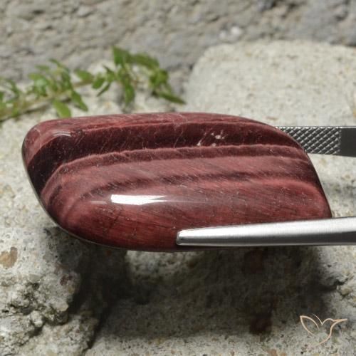 Matrice di occhio di tigre Marrone naturale da 49.22 ct, Taglio a fantasia, Opaco