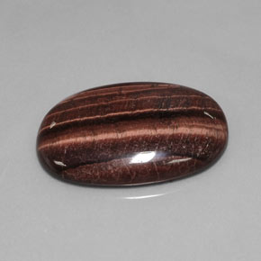 Tiger's eye matrix naturale multicolore da 42,21 ct, taglio ovale, opaco