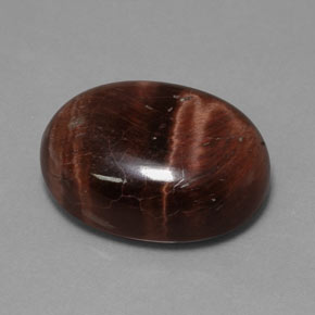 Tiger's eye matrix naturale multicolore da 21,49 ct, taglio ovale, opaco