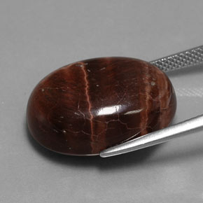 Tiger's eye matrix naturale multicolore da 21,49 ct, taglio ovale, opaco