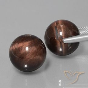 Gemme di Matrice di occhio di tigre Multicolore naturale da 39.56 ct, Sfera, Opaco