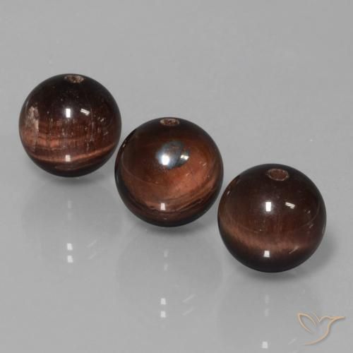 25.94ctw Naturale Multicolore Matrice di occhio di tigre, Sfera, Opaco