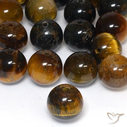 7.71ct Naturale Marrone medio-chiaro Matrice di occhio di tigre, Sfera, Opaco