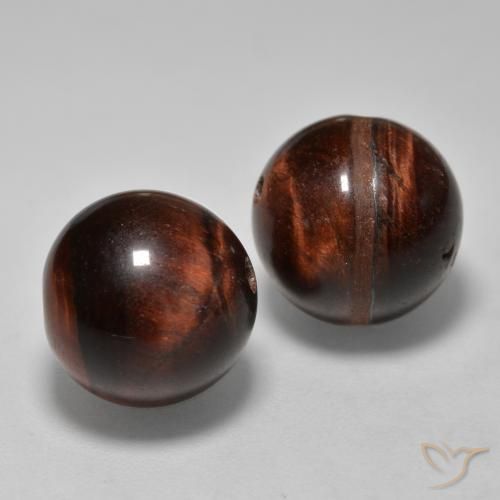 Gemme di Matrice di occhio di tigre Cannella Brown naturale da 24.04 ct, Sfera, Opaco