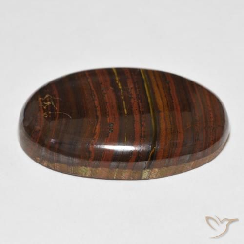 Matrice di occhio di tigre Multicolore naturale da 76.48 ct, Ovale, Opaco