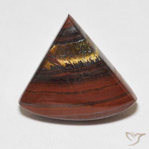 18.42ct Naturale Multicolore Matrice di occhio di tigre, Taglio trillion, Opaco