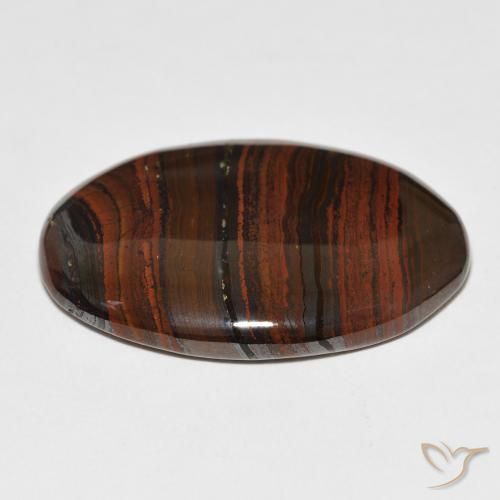 Matrice di occhio di tigre Multicolore naturale da 41.58 ct, Ovale, Opaco