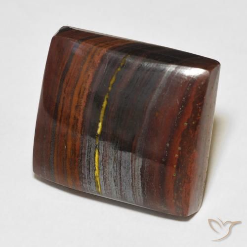 Matrice di occhio di tigre Multicolore naturale da 39.86 ct, Taglio a baguette, Opaco