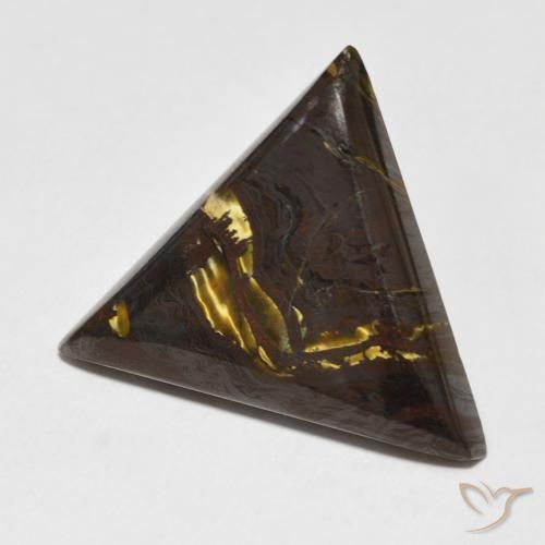 Matrice di occhio di tigre Multicolore naturale da 21.22 ct, Taglio trillion, Opaco