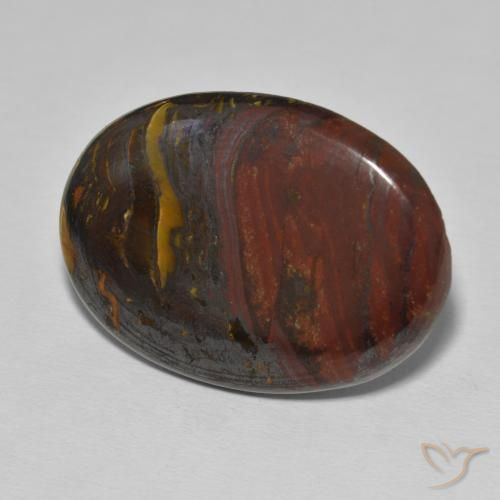 Matrice di occhio di tigre Multicolore naturale da 30.34 ct, Ovale, Opaco