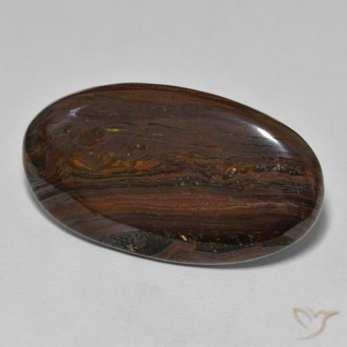 Matrice di occhio di tigre Multicolore naturale da 34.97 ct, Ovale, Opaco