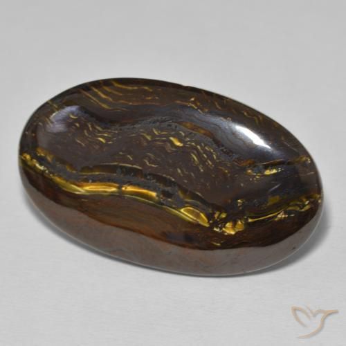 Matrice di occhio di tigre Multicolore naturale da 37.26 ct, Ovale, Opaco