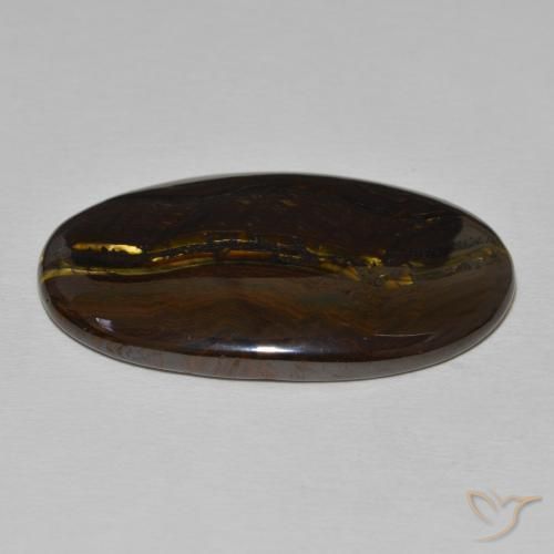 Matrice di occhio di tigre Multicolore naturale da 37.26 ct, Ovale, Opaco