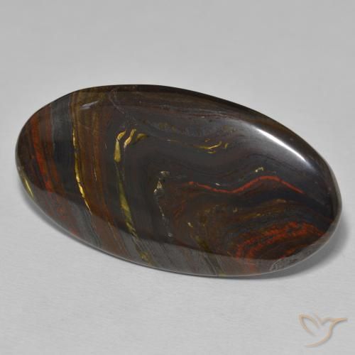 Matrice di occhio di tigre Multicolore naturale da 42.75 ct, Ovale, Opaco