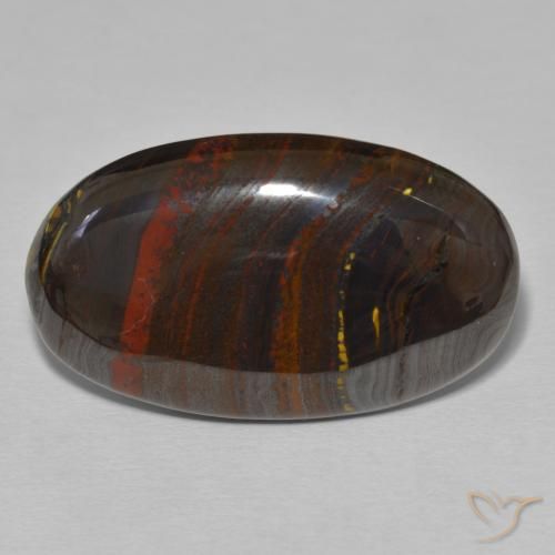 Matrice di occhio di tigre Multicolore naturale da 31.26 ct, Ovale, Opaco