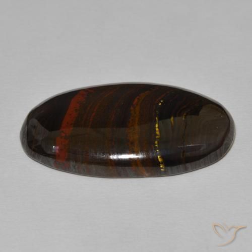 Matrice di occhio di tigre Multicolore naturale da 31.26 ct, Ovale, Opaco