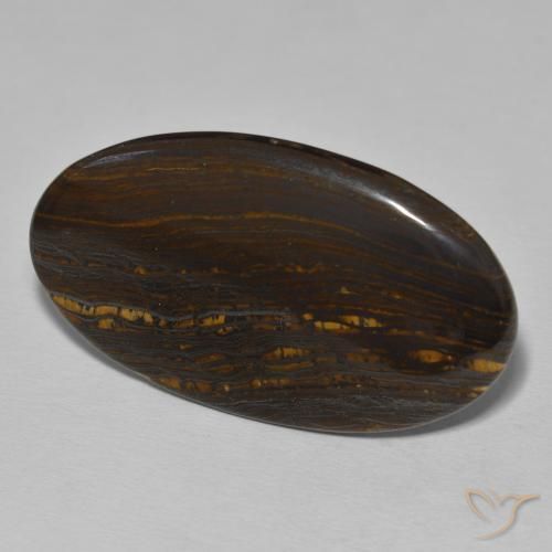Matrice di occhio di tigre Multicolore naturale da 23.38 ct, Ovale, Opaco