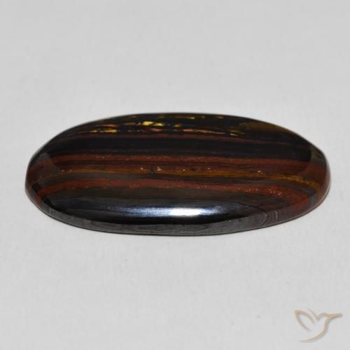 Matrice di occhio di tigre Multicolore naturale da 23.48 ct, Ovale, Opaco
