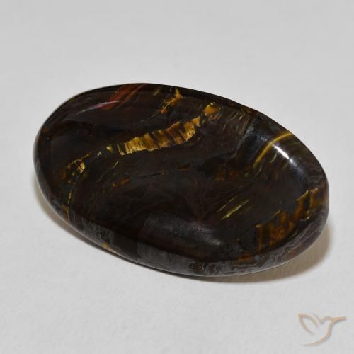 Matrice di occhio di tigre Multicolore naturale da 27.18 ct, Ovale, Opaco