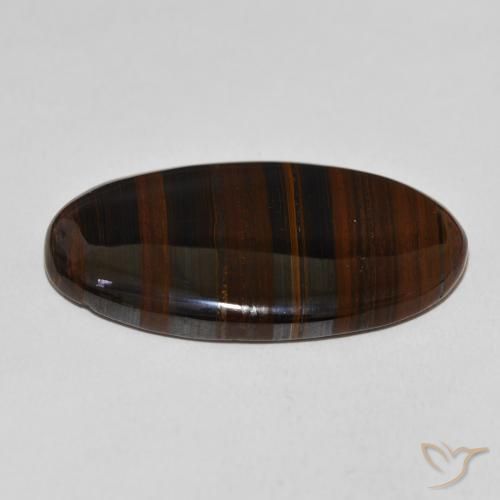 Matrice di occhio di tigre Multicolore naturale da 37.05 ct, Ovale, Opaco