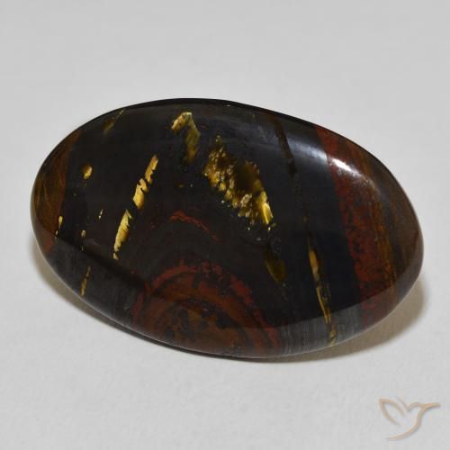 Matrice di occhio di tigre Multicolore naturale da 33.61 ct, Ovale, Opaco
