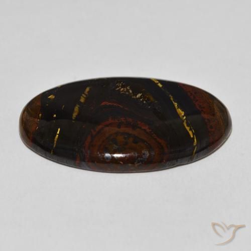 Matrice di occhio di tigre Multicolore naturale da 33.61 ct, Ovale, Opaco