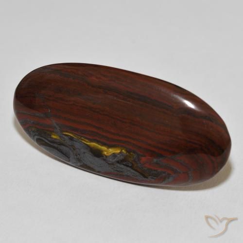 Matrice di occhio di tigre Multicolore naturale da 33.09 ct, Ovale, Opaco