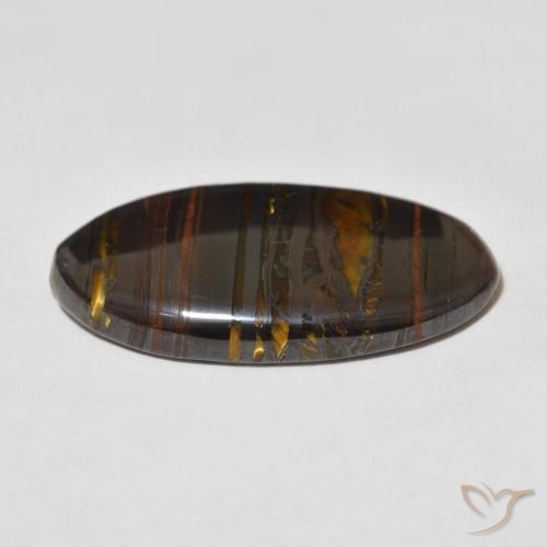 Matrice di occhio di tigre Multicolore naturale da 36.56 ct, Ovale, Opaco