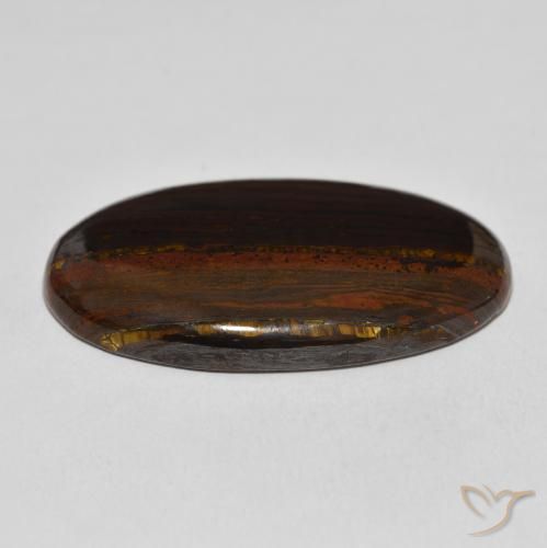Matrice di occhio di tigre Multicolore naturale da 46.28 ct, Ovale, Opaco