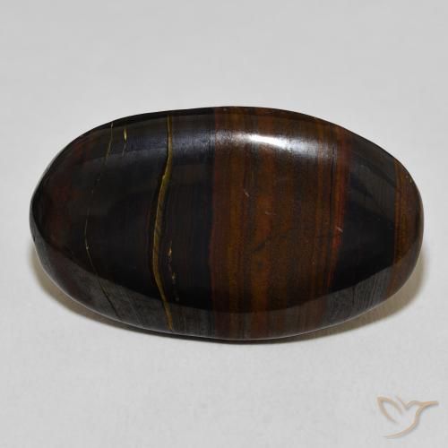 30.78ct Naturale Multicolore Matrice di occhio di tigre, Ovale, Opaco