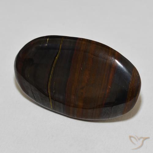 Matrice di occhio di tigre Multicolore naturale da 30.78 ct, Ovale, Opaco