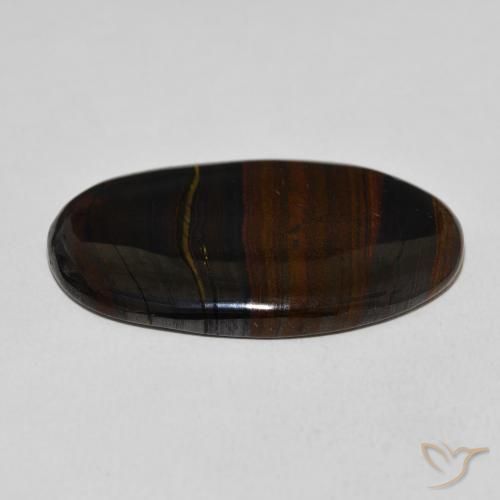 Matrice di occhio di tigre Multicolore naturale da 30.78 ct, Ovale, Opaco